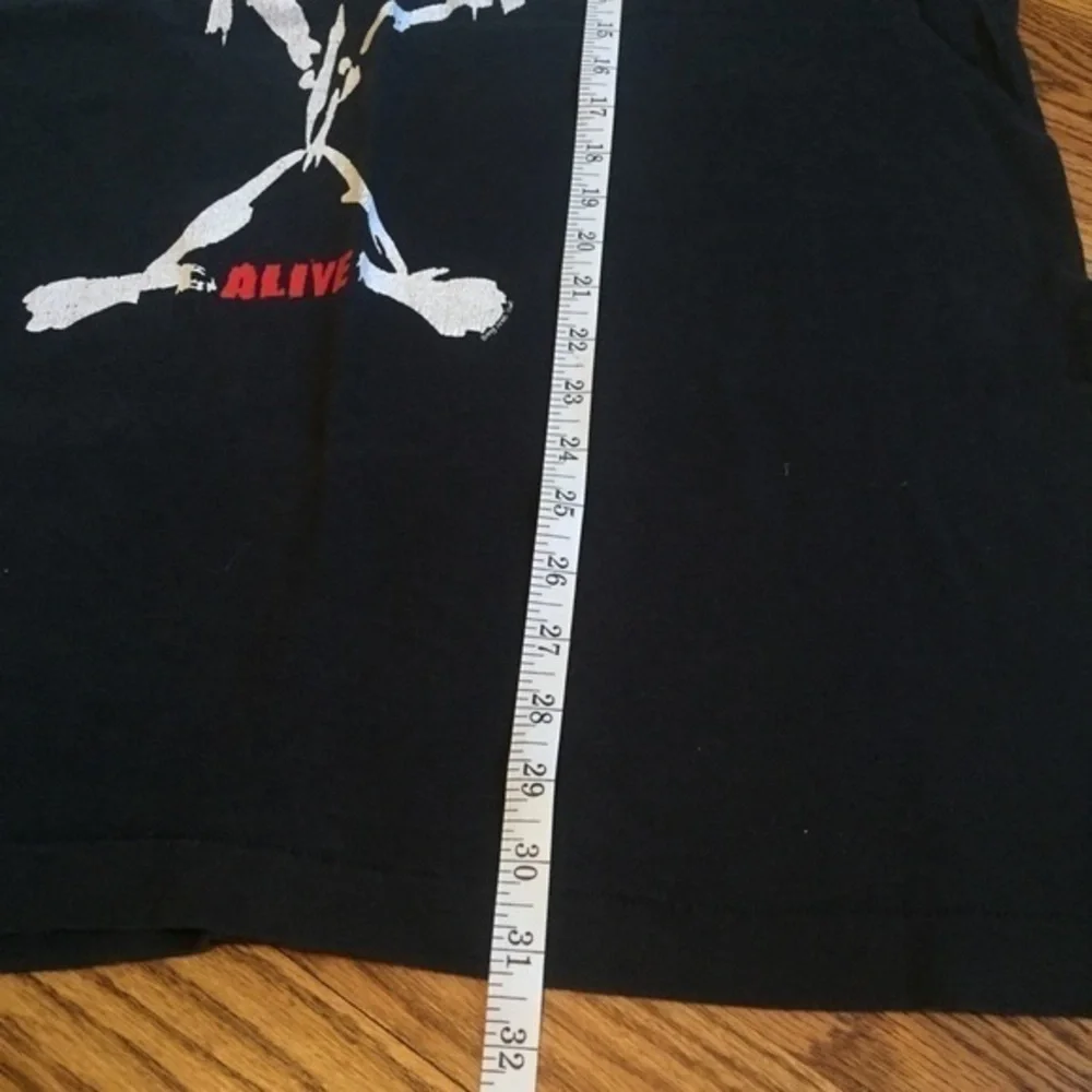 1993 Vintage Men’s Women’s Black Pearl Jam Band Alive Stickman Cotton Tee Sz XL - Picture 6 of 16